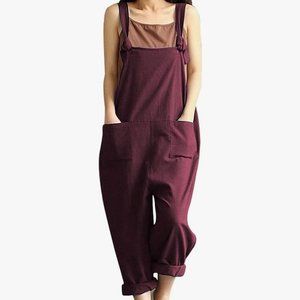 Gihuo Loose Wine Overalls - Size Medium